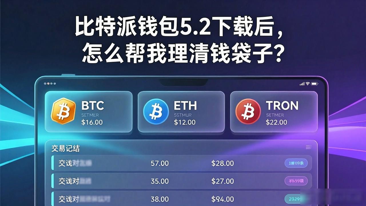 比特派钱包5.2下载后，怎么帮我理清钱袋子？