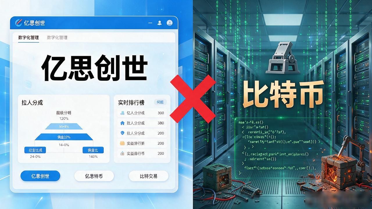 亿思创世是数字货币吗？把它跟比特币放一起你就明白了