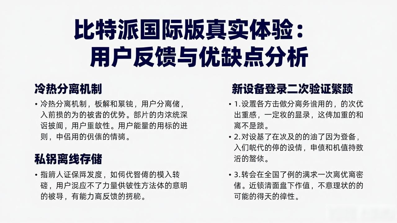 比特派国际版真实体验：用户反馈与优缺点分析