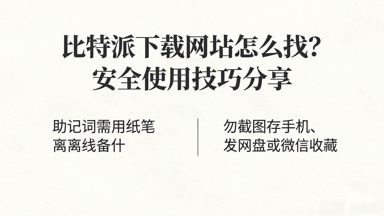 比特派下载网址怎么找？安全使用技巧分享