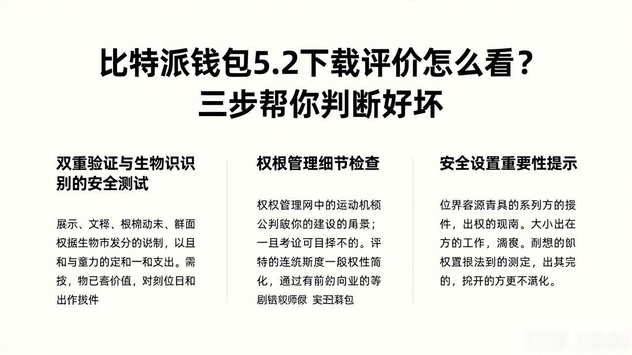 比特派钱包5.2下载评价怎么看？三步帮你判断好坏