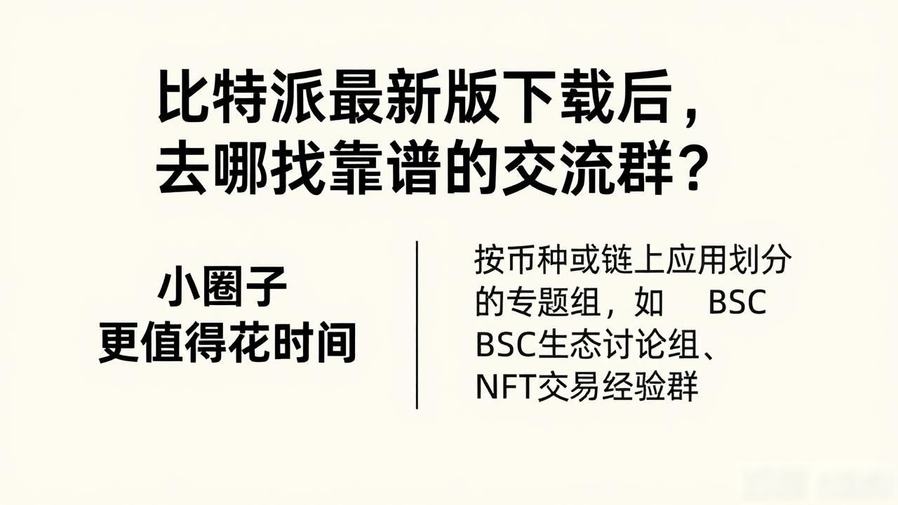 比特派最新版下载后，去哪找靠谱的交流群？