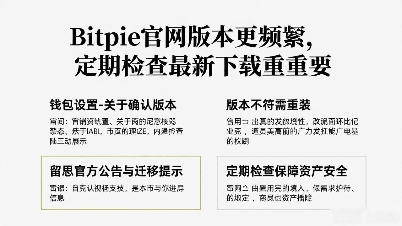 Bitpie官网版本更新频繁，定期检查最新下载很重要