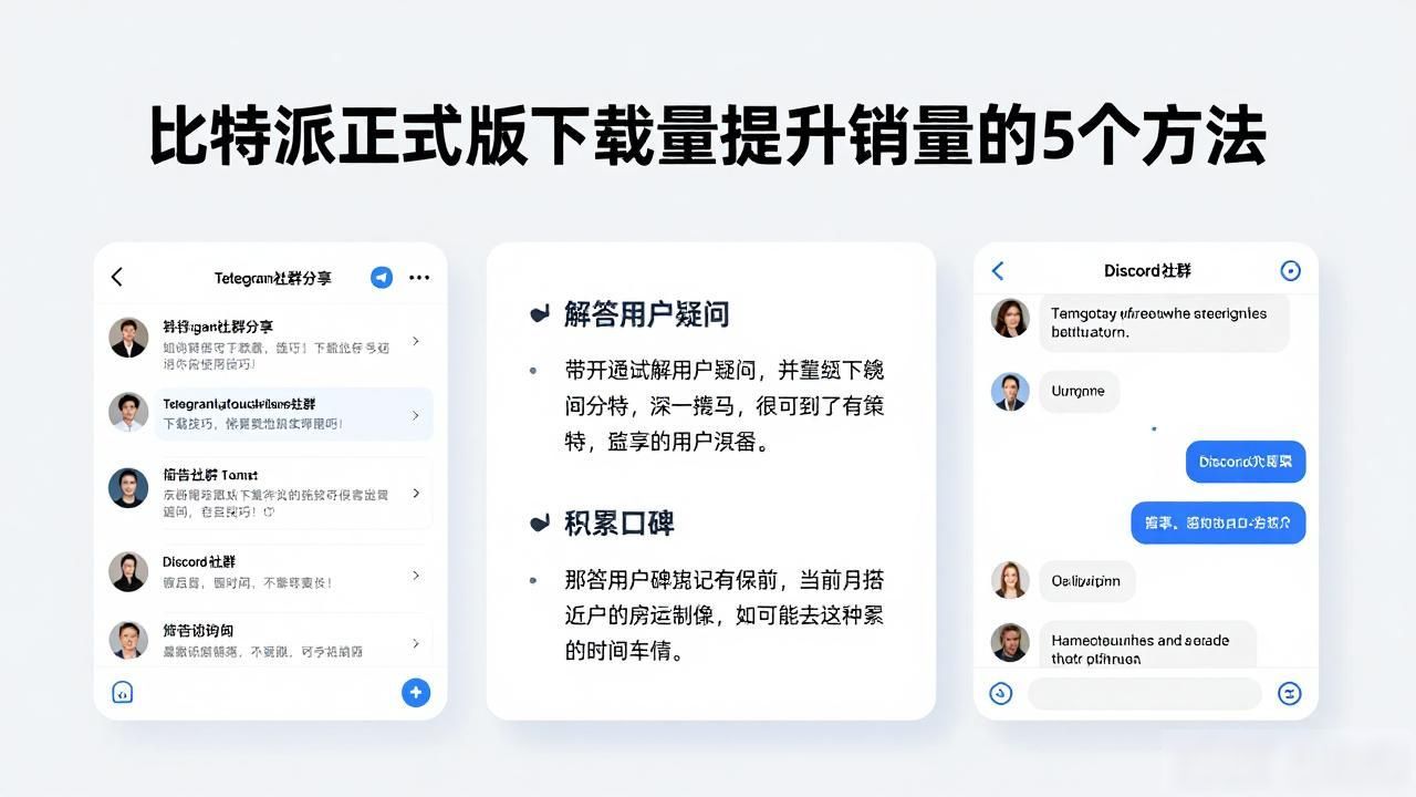 比特派正式版下载量提升销量的5个方法