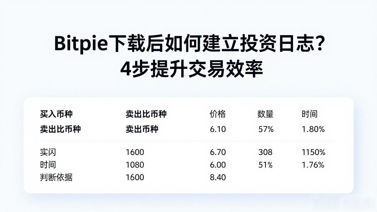 Bitpie下载后如何建立投资日志？4步提升交易效率