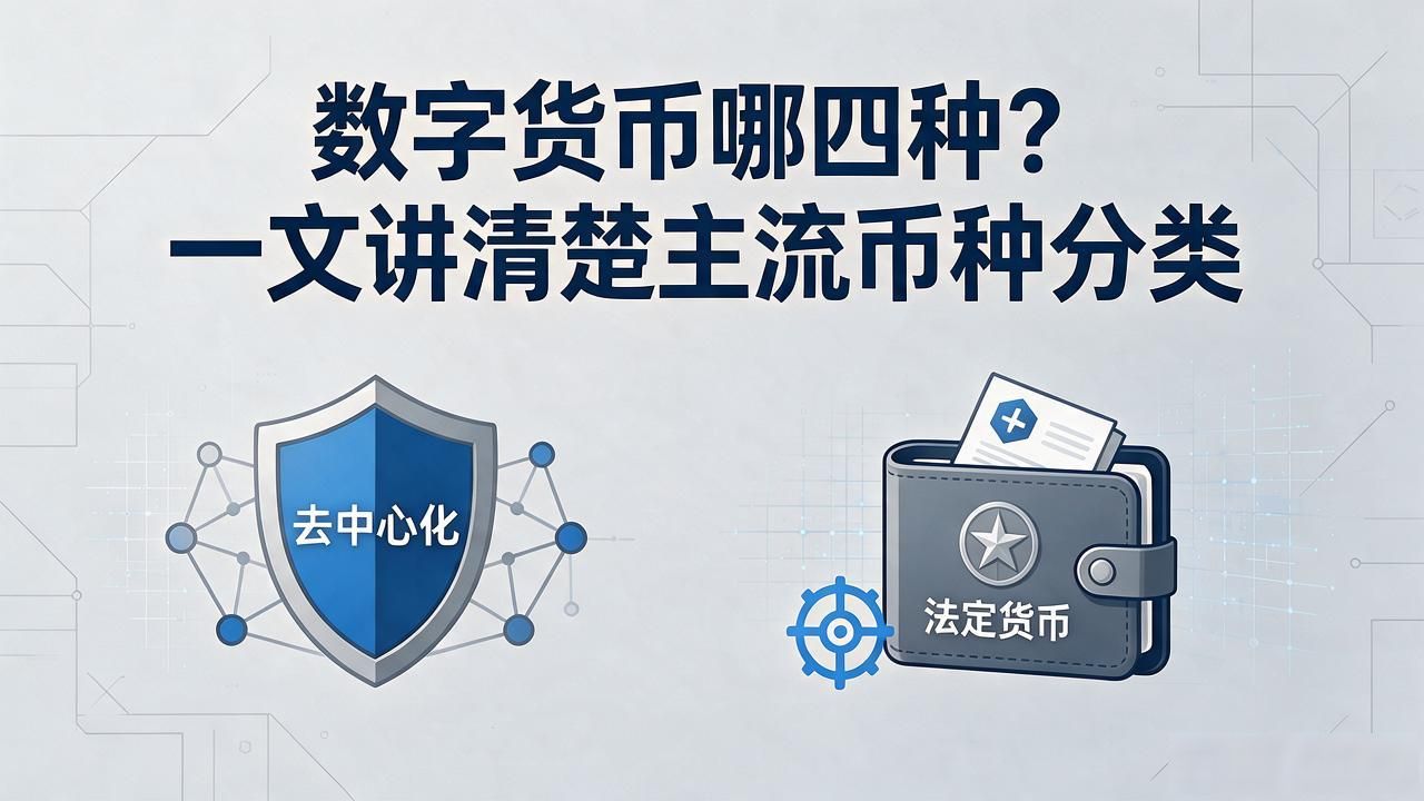 数字货币哪四种？一文讲清楚主流币种分类