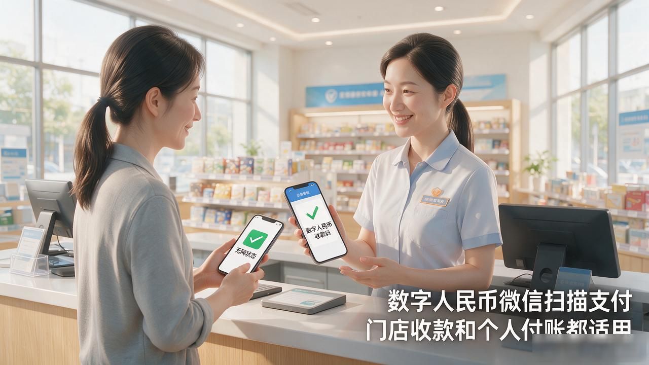 数字人民币微信扫描支付怎么操作？门店收款和个人付账都适用
