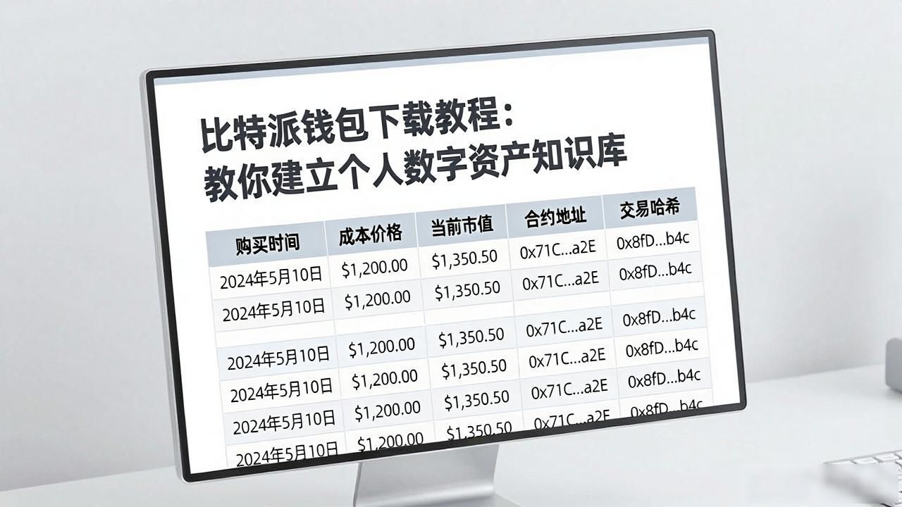 比特派钱包下载教程：教你建立个人数字资产知识库