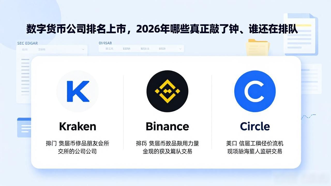 数字货币公司排名上市，2026年哪些真正敲了钟、谁还在排队