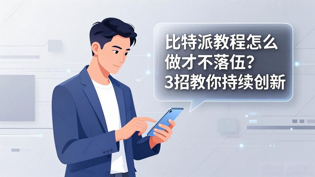 比特派教程怎么做才不落伍？3招教你持续创新