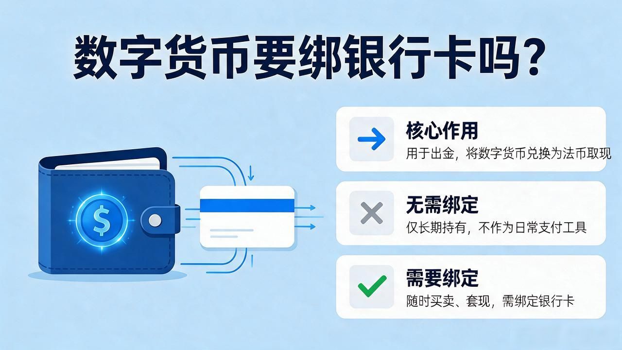 数字货币要绑银行卡吗?看完搞懂交易绑定相关全部要点