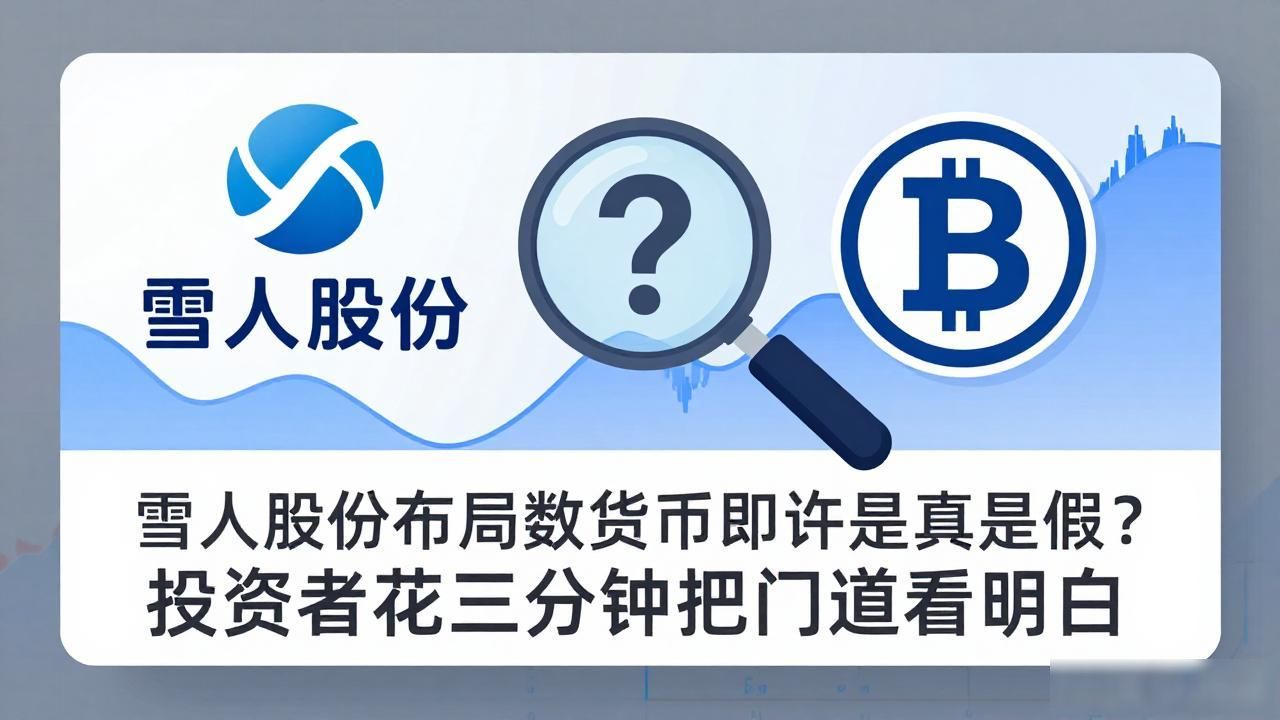 雪人股份布局数字货币到底是真是假？投资者花三分钟把门道看明白