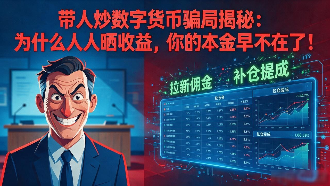 带人炒数字货币骗局揭秘：为什么人人晒收益，你的本金早不在了