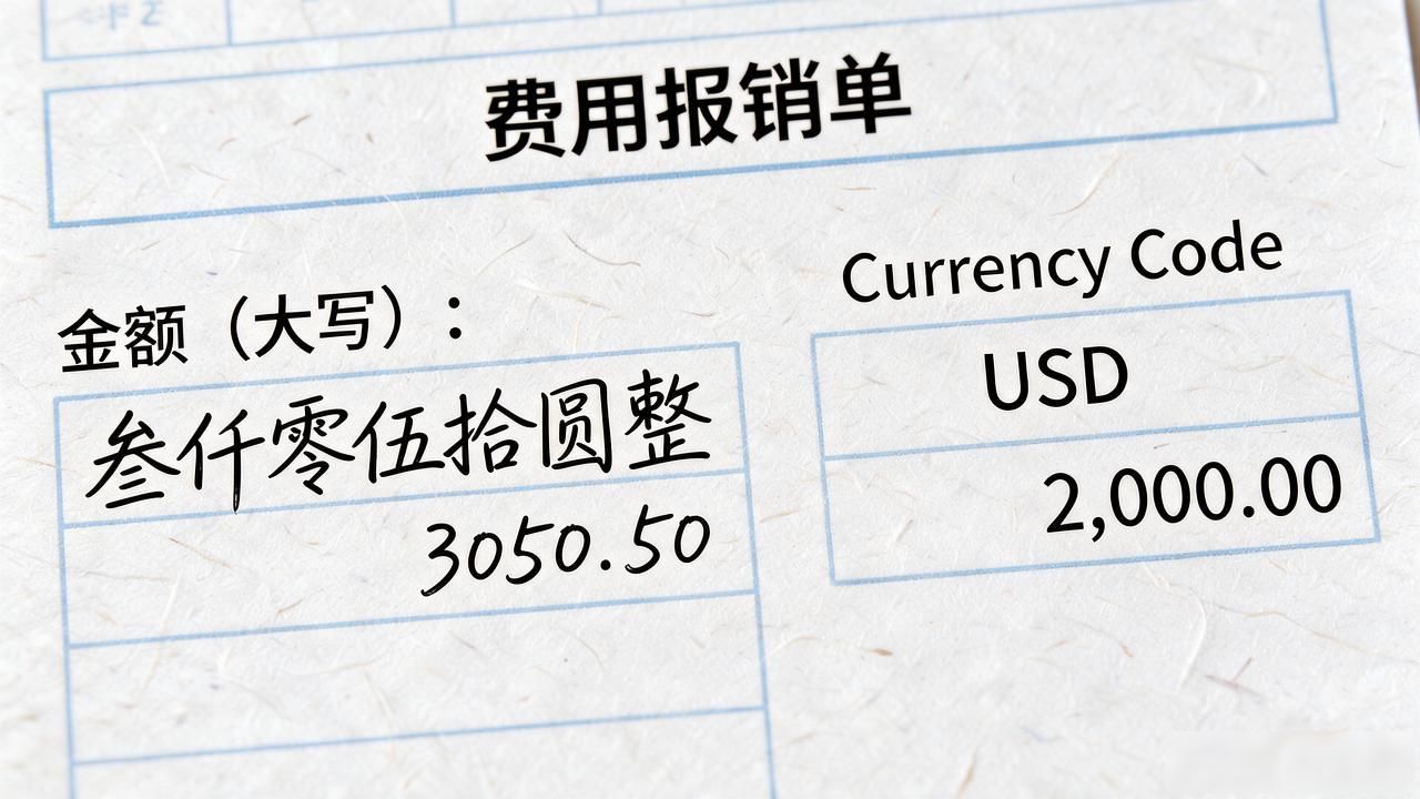 不带货币符号数字怎么表示？合同报销单里写金额别加¥的规范
