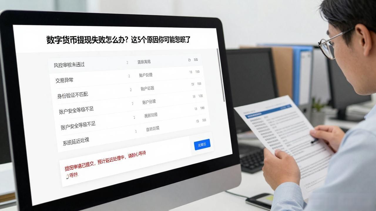 数字货币提现失败怎么办？这5个原因你可能忽略了