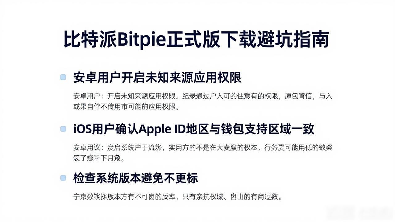 比特派Bitpie正式版下载避坑指南