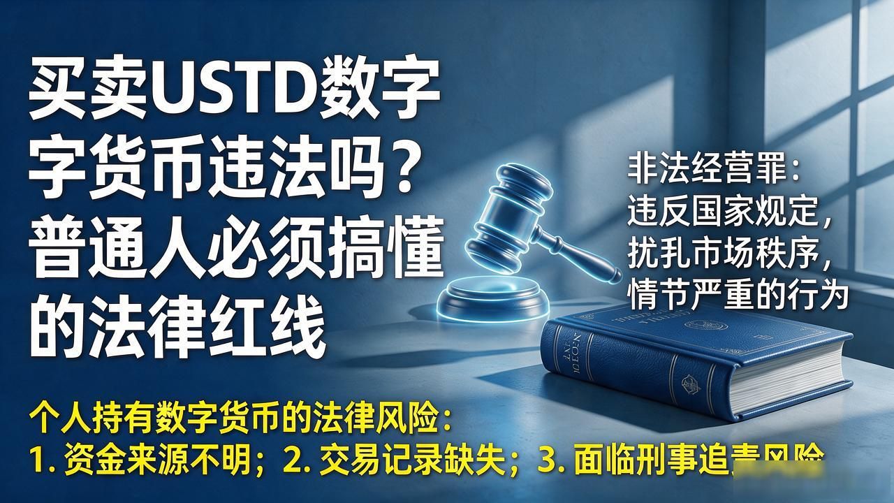 买卖USTD数字货币违法吗？普通人必须搞懂的法律红线