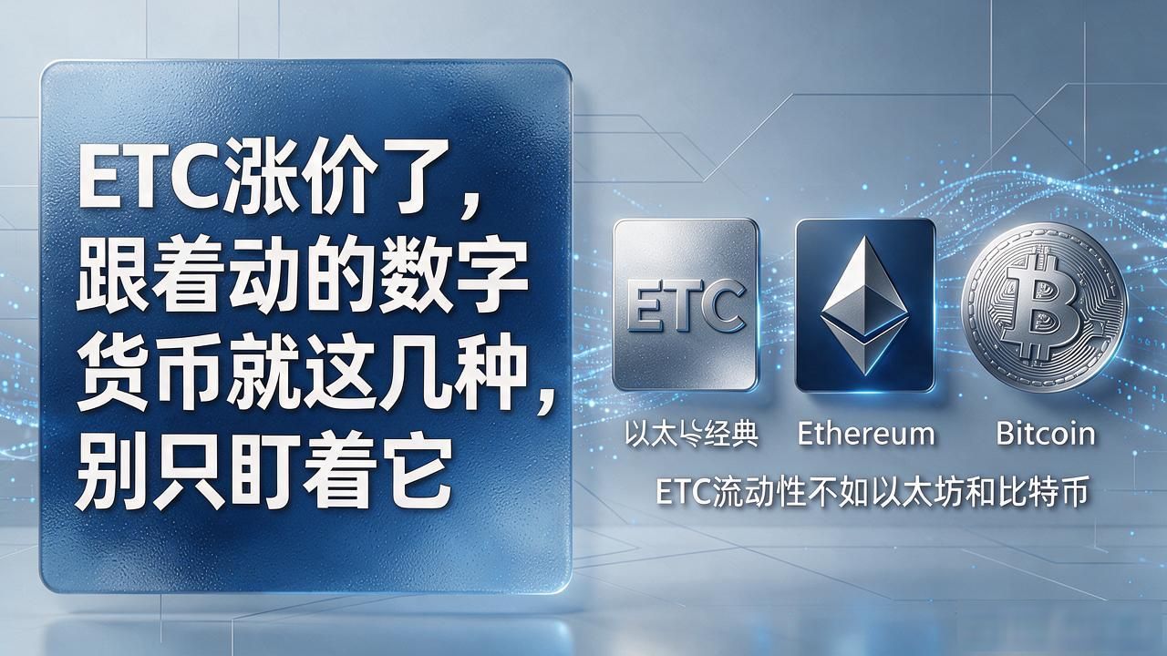 ETC涨价了，跟着动的数字货币就这几种，别只盯着它