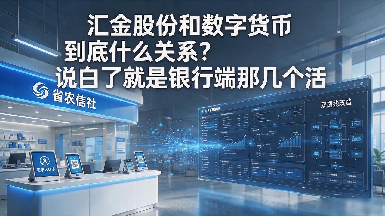 汇金股份和数字货币到底什么关系？说白了就是银行端那几个活