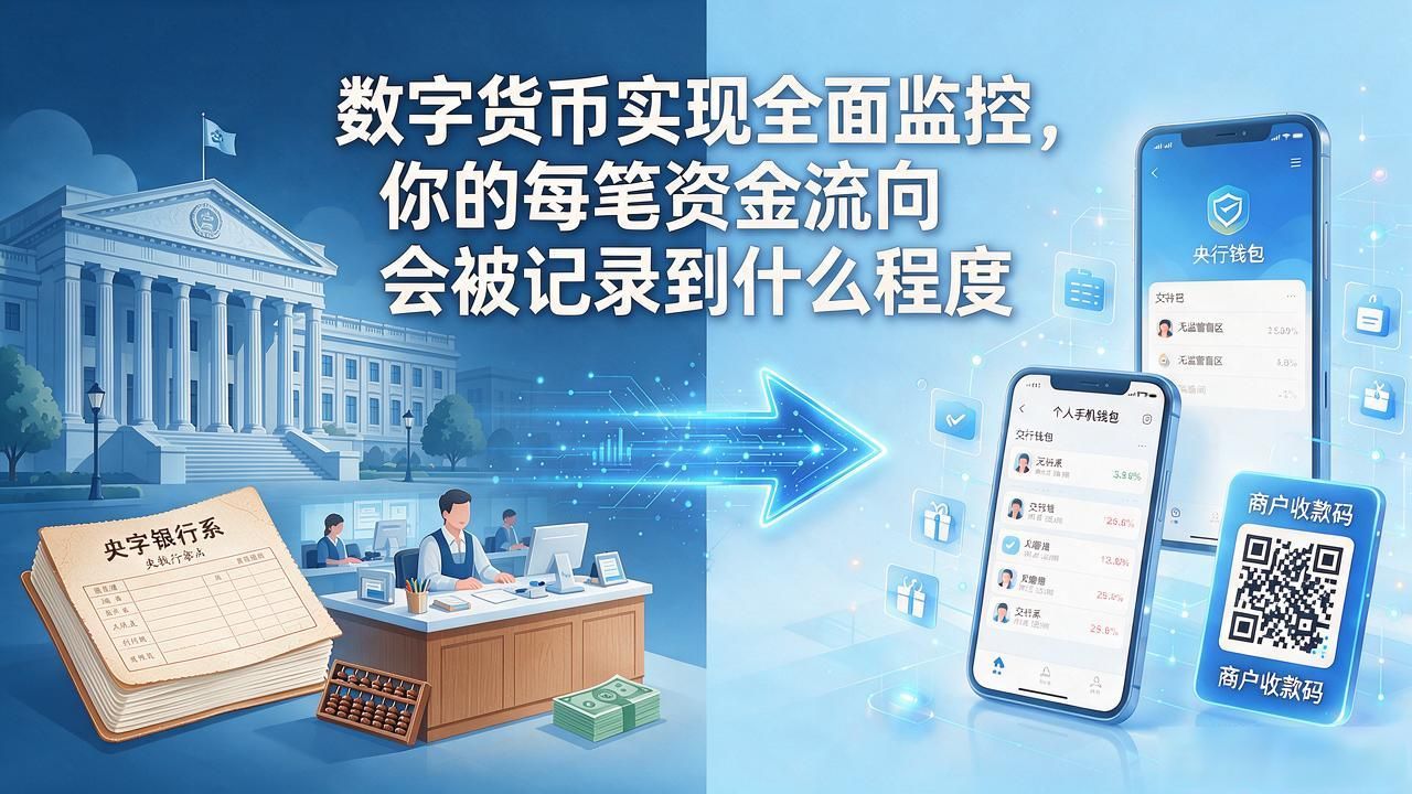 数字货币实现全面监控，你的每笔资金流向会被记录到什么程度
