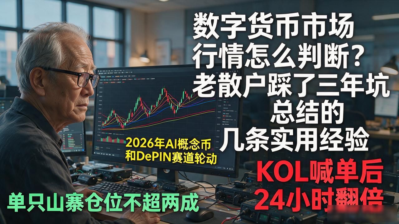 数字货币市场行情怎么判断？老散户踩了三年坑总结的几条实用经验