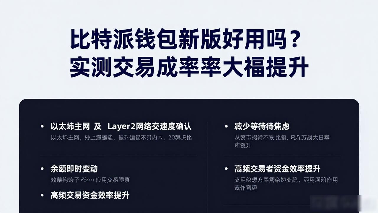 比特派钱包新版好用吗？实测交易成功率大幅提升