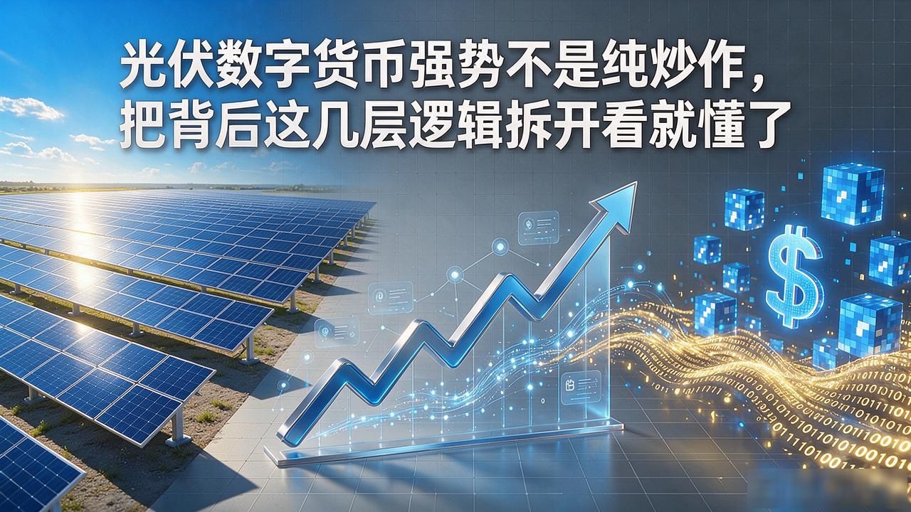 光伏数字货币强势不是纯炒作，把背后这几层逻辑拆开看就懂了