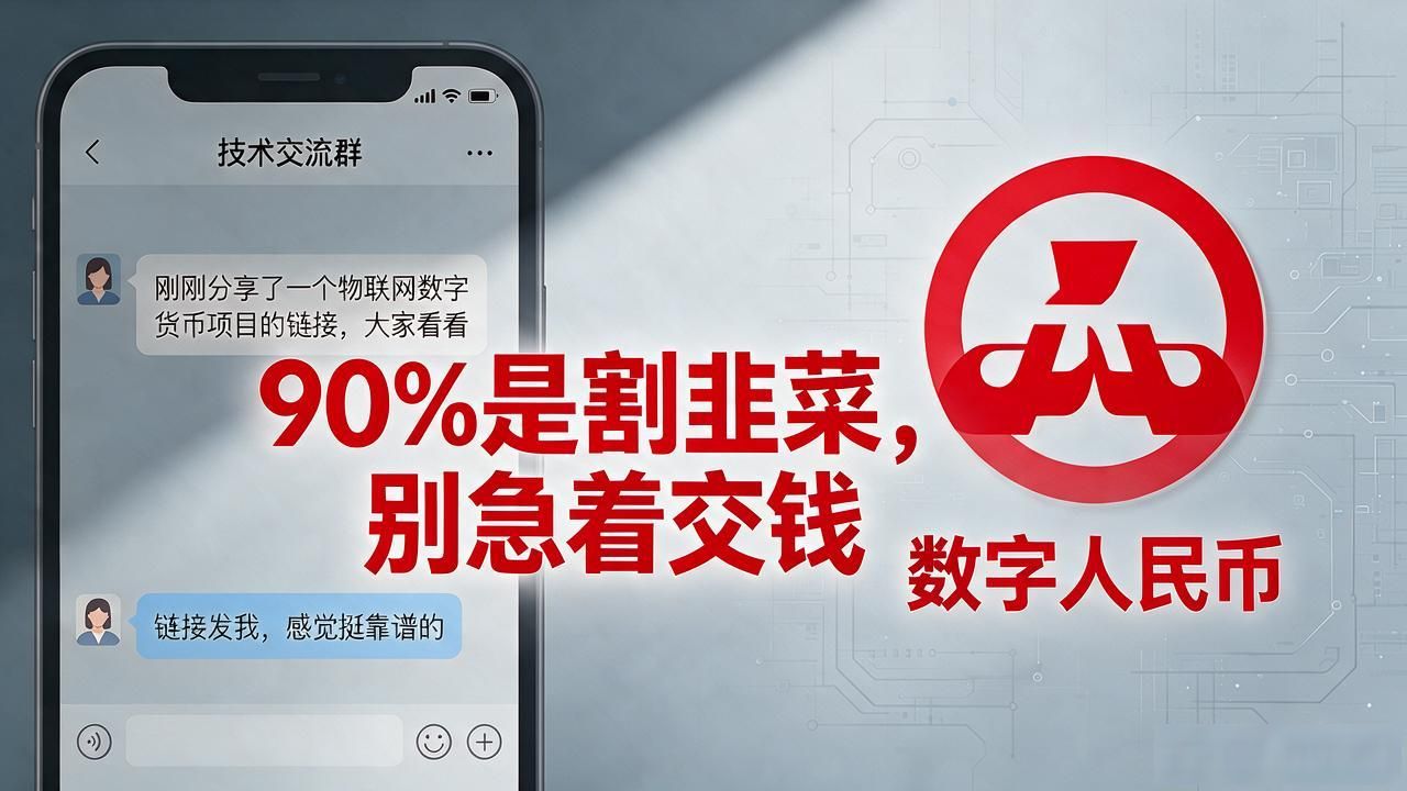 微信群里有人推物联网数字货币项目，90%是割韭菜，别急着交钱