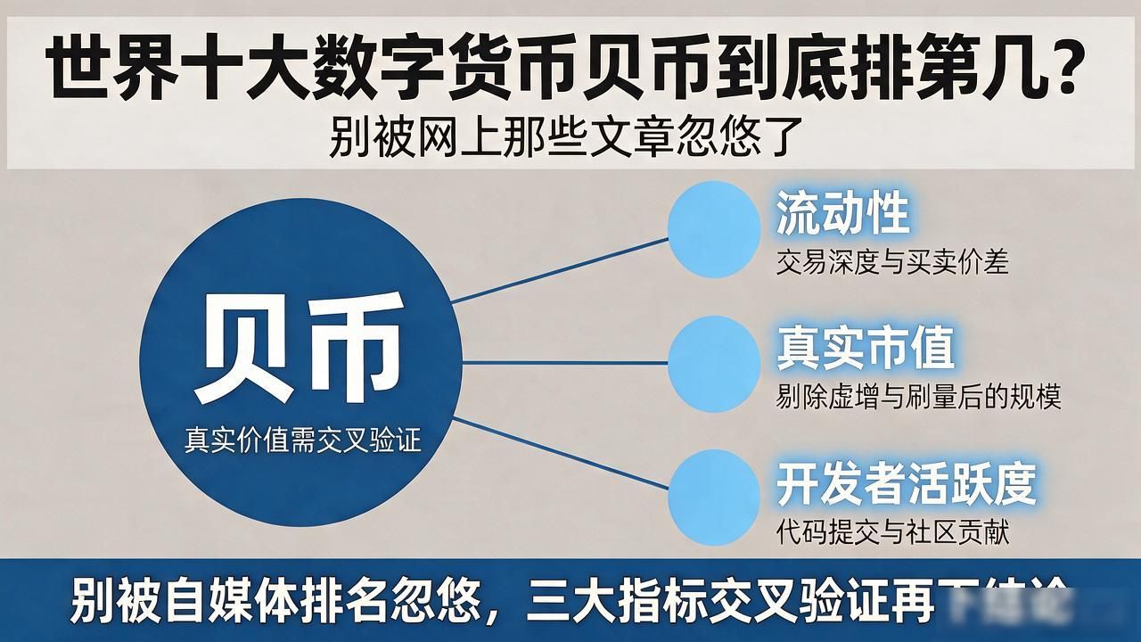 世界十大数字货币贝币到底排第几？别被网上那些文章忽悠了