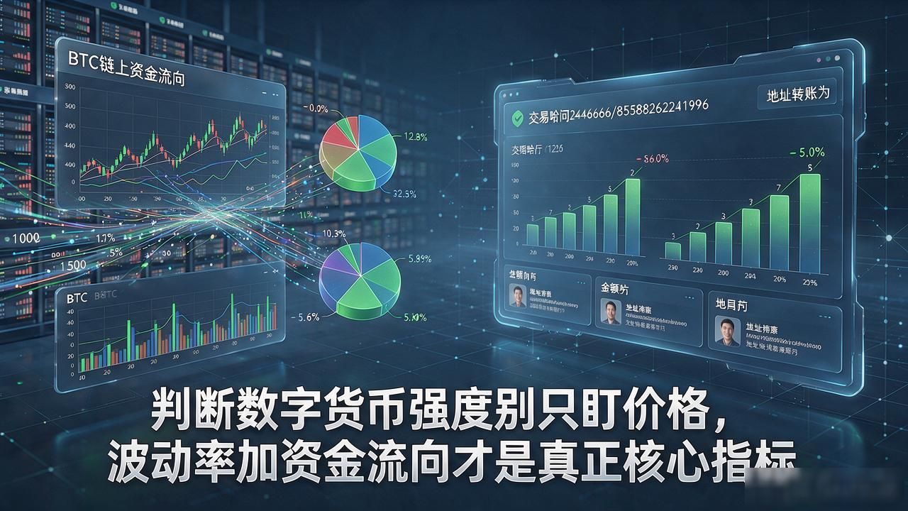 判断数字货币强度别只盯价格，波动率加资金流向才是真正核心指标