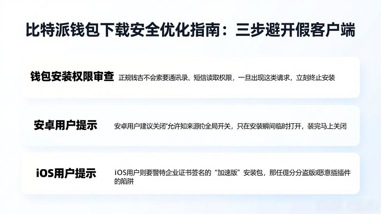 比特派钱包下载安全优化指南：三步避开假客户端
